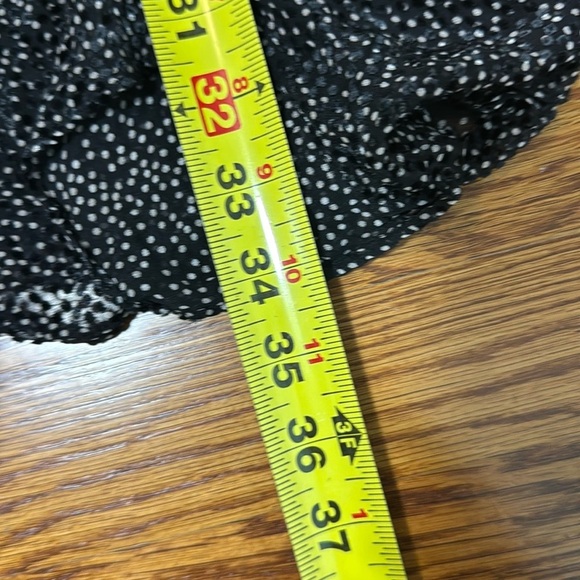 Ba&sh Celia Black Velvet Dot Ruffle Mini Dress Size 6 Silk Blend - Picture 15 of 15